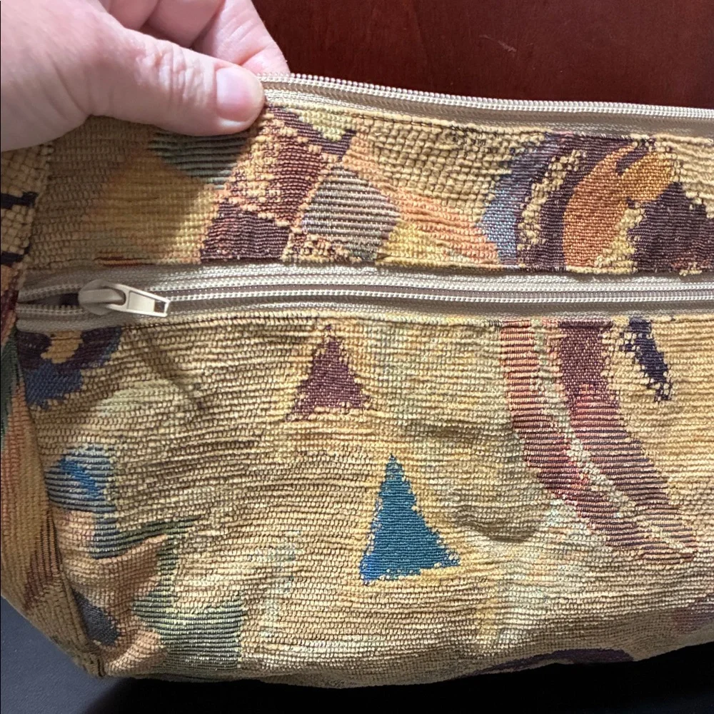 Multicolor Patterned vintage Women's shoulder carpet Bag